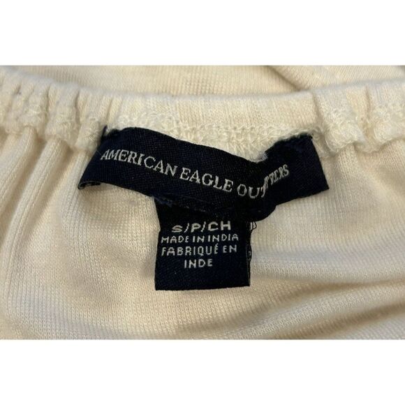 American Eagle Outfitters AEO Cream Embroidered Cami Top Small - Picture 4 of 5